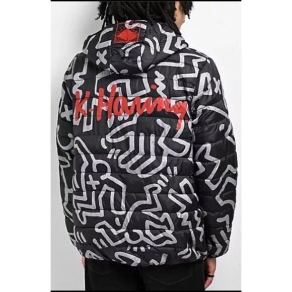 MEMBERS ONLY + KEITH HARANG - M Sz XL -NWT Reversible Puffer Jacket - Picture 4 of 16